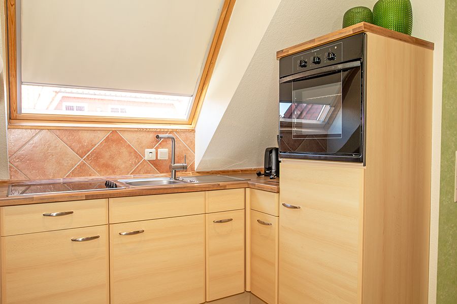 Offene Küche mit guter Ausstattung